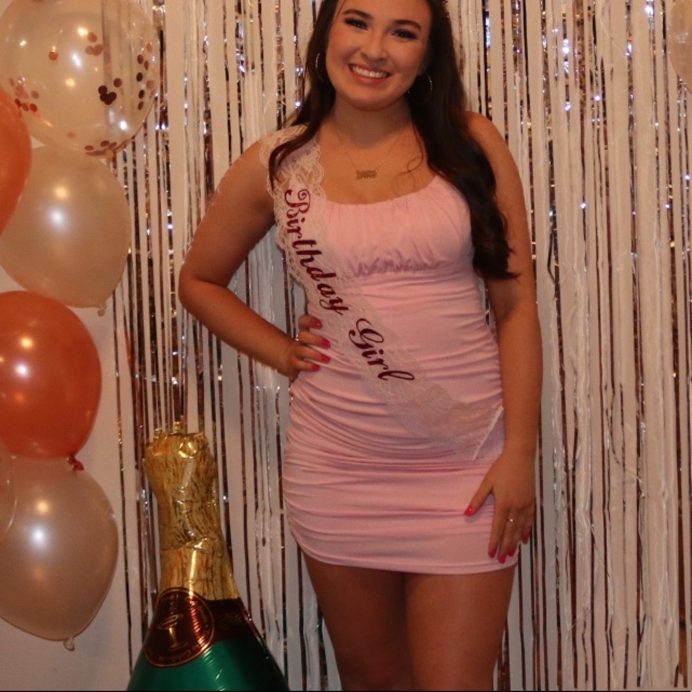 Pink Cocktail Dress - Picture 3 of 5